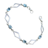 Claire Featherlight Blue Bracelet with Silver Accents